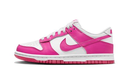 Nike Dunk Low Laser Fuchsia biały - widok główny z boku | Saturaise.com