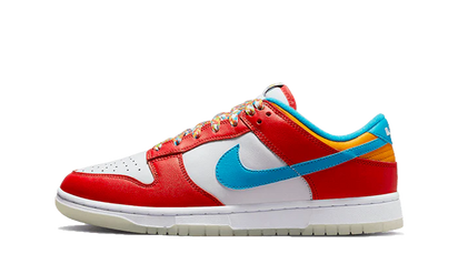 Nike Dunk Low QS LeBron James Fruity Pebbles biały-czerwony - widok główny z boku | Saturaise.com