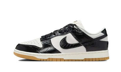 Nike Dunk Low LX Black Croc czarny-biały - widok główny z boku | Saturaise.com