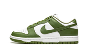 Yeezy Dunk Low Medium Olive biały-czerwony - widok główny z boku | Saturaise.com