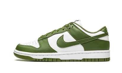 Yeezy Dunk Low Medium Olive biały-czerwony - widok główny z boku | Saturaise.com