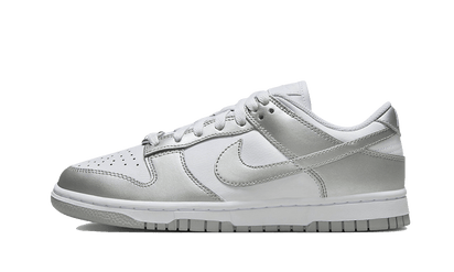 Nike Dunk Low Metallic Silver biały-czerwony - widok główny z boku | Saturaise.com