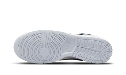 Buty Nike Dunk Low Mini Swoosh Midnight Navy - widok z przodu - Rozmiary EU