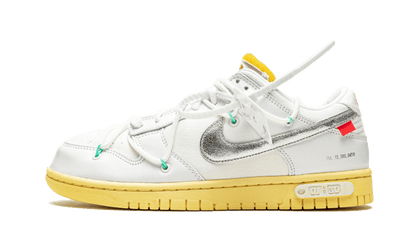 Nike Dunk Low Off-White Lot 1 biało-pomarańczowy - widok główny z boku | Saturaise.com