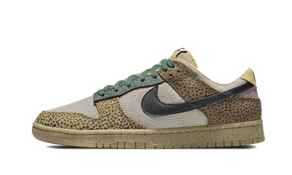 Nike Dunk Low Safari czarny-zielony - widok główny z boku | Saturaise.com