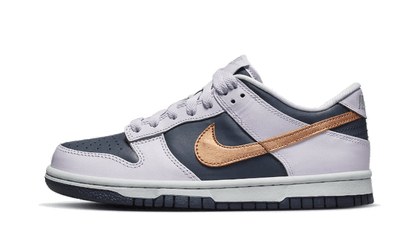 Nike Dunk Low SE Copper Swoosh niebieski-fioletowy - widok główny z boku | Saturaise.com