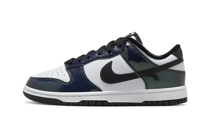 Nike Dunk Low SE Just Do It Black czarny-biały - widok główny z boku | Saturaise.com