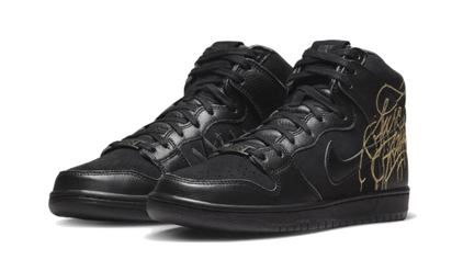 Kup oryginalne SB Dunk High FAUST Black Gold DH7755-001 - widok z drugiego boku - Sneakersy