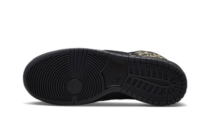 Buty Yeezy SB Dunk High FAUST Black Gold - widok z przodu - Rozmiary EU