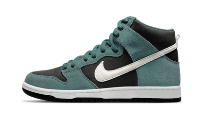 Nike Nike SB Dunk High Green Suede czarny-biały - widok główny z boku | Saturaise.com