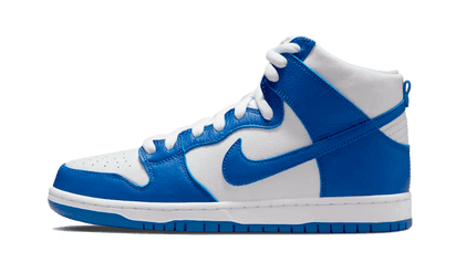 Yeezy SB Dunk High Pro ISO Kentucky czarno-niebieski - widok główny z boku | Saturaise.com