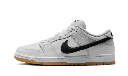 Nike SB Dunk Low Pro ISO White Gum czarny-biały - widok główny z boku | Saturaise.com
