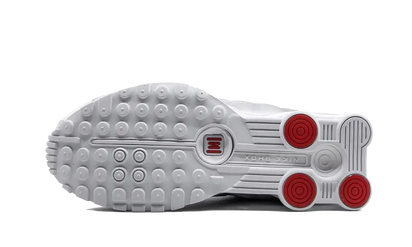 100% Oryginalne Shox R4 White Metallic Silver - widok z tyłu - 925.00 PLN