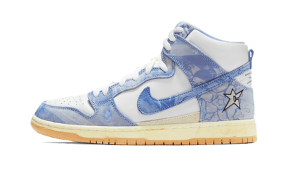 Nike Carpet Company x Nike SB Dunk High "Blue/White-Gum" biały-niebieski - widok główny z boku | Saturaise.com