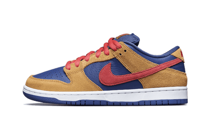 Yeezy SB Dunk Low Reverse Papa Bear czerwony-niebieski - widok główny z boku | Saturaise.com