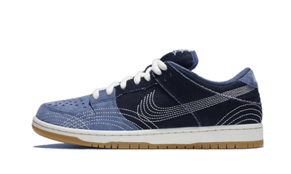 Nike SB Dunk Low Sashiko biały-niebieski - widok główny z boku | Saturaise.com