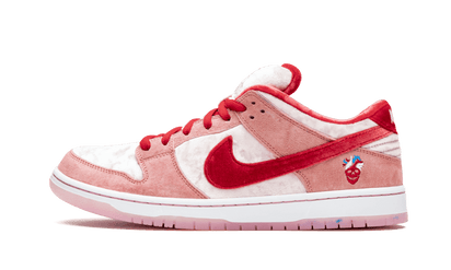 Yeezy Nike SB Dunk Low StrangeLove Skateboards biały-czerwony - widok główny z boku | Saturaise.com