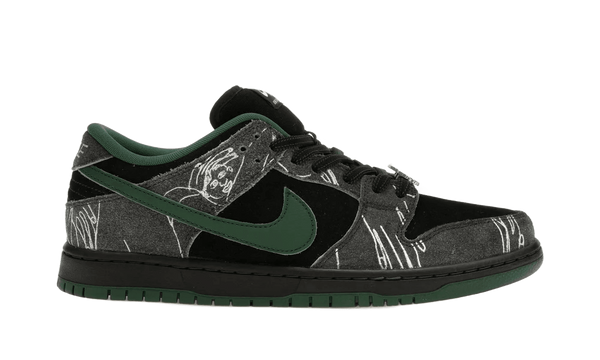 There Skateboards x Nike SB Dunk Low "Black" - Kup oryginalne There Skateboards x Nike SB Dunk Low "Black" HF7743-001 - widok z drugiego boku - Sneakersy