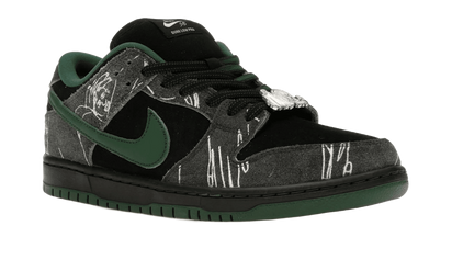 Buty Yeezy There Skateboards x Nike SB Dunk Low "Black" - widok z przodu - Rozmiary EU