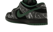 Yeezy There Skateboards x Nike SB Dunk Low "Black" czarny-biały - detale i podeszwa | Saturaise.com