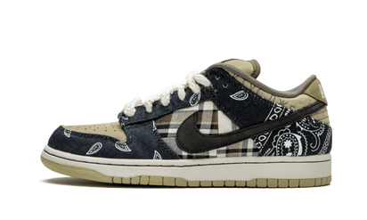 Nike Travis Scott x Nike Dunk Low Premium QS SB "Cactus Jack" brązowo-biały - widok główny z boku | Saturaise.com