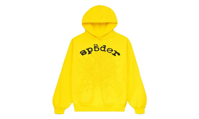 Saturaise Sp5der Legacy Hoodie Yellow - widok główny z boku - Streetwear