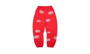 Spodnie Dresowe Corteiz x Denim Tears Island Wreath Sweatpant Red - zdjęcie 2