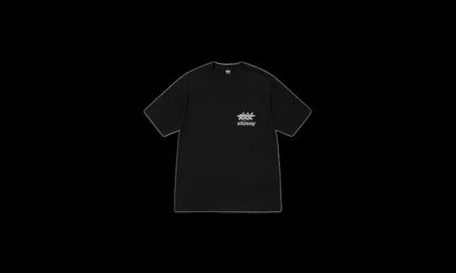 Stussy Surfwalk Tee Pigment Dyed Black - widok z drugiego boku - Premium Quality