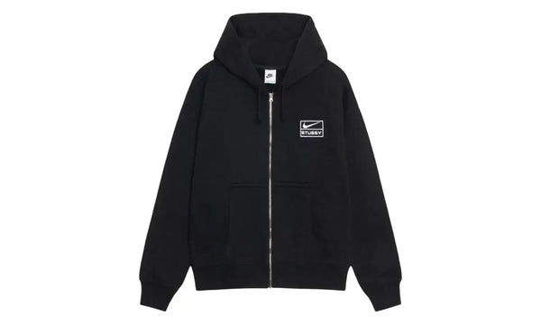 Stussy x Nike Stone Washed Fleece Zip Hoodie (FW25) Black