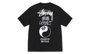 Stussy Stussy x Our Legacy Work Shop 8 Ball Yin Yang Pigment Dyed Tee Black - widok główny z boku - Streetwear
