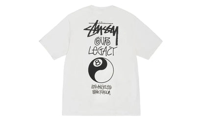 Stussy Stussy x Our Legacy Work Shop 8 Ball Yin Yang Pigment Dyed Tee Natural - widok główny z boku - Streetwear