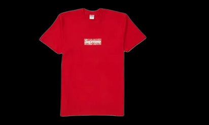 Supreme Supreme Bandana Box Logo Tee Red - widok główny z boku - Streetwear