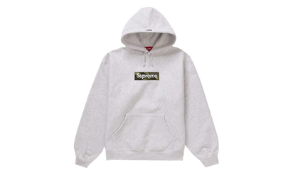 Supreme Supreme Box Logo Hooded Sweatshirt (FW23) Ash Grey - widok główny z boku - Streetwear