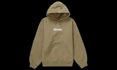 Supreme Supreme Box Logo Hooded Sweatshirt (FW23) Dark Sand - widok główny z boku - Streetwear