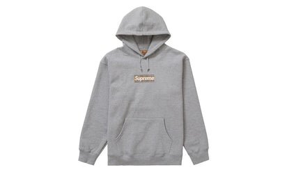 Supreme Supreme Burberry Box Logo Hooded Sweatshirt Heather Grey - widok główny z boku - Streetwear