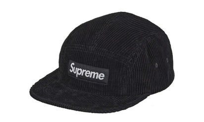 Supreme Supreme Corduroy Camp Cap (FW24) Black - widok główny z boku - Akcesoria