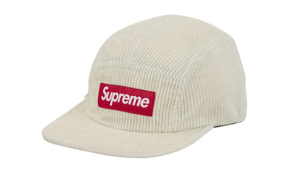 Supreme Supreme Corduroy Camp Cap (FW24) White - widok główny z boku - Akcesoria