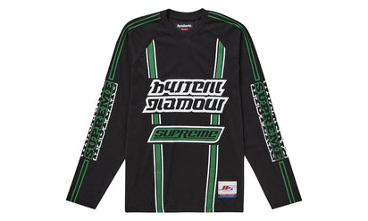 Supreme Supreme Hysteric Glamour Mesh L/S Top Black szaro-czarny - widok główny z boku | Saturaise.com