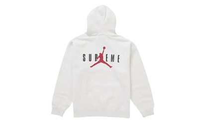 Supreme Jordan Hooded Sweatshirt (FW24) Ash Grey - widok z drugiego boku - Premium Quality