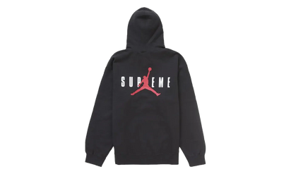 Supreme Jordan Hooded Sweatshirt (FW24) Black - widok z drugiego boku - Premium Quality