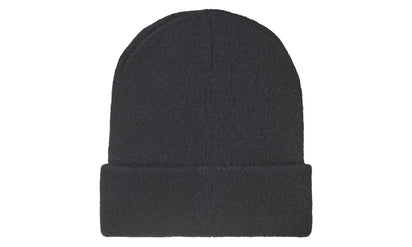 Supreme Mohair Beanie (FW24) Black - widok z drugiego boku - Markowe dodatki