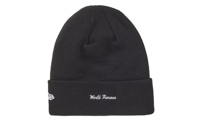 Supreme New Era Box Logo Beanie (FW24) Black - widok z drugiego boku - Markowe dodatki