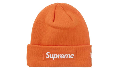 Supreme Supreme New Era Box Logo Beanie (FW24) Dark Orange - widok główny z boku - Akcesoria