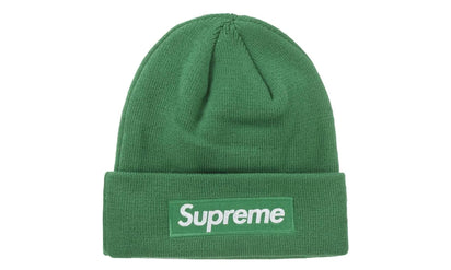 Supreme Supreme New Era Box Logo Beanie (FW24) Green - widok główny z boku - Akcesoria