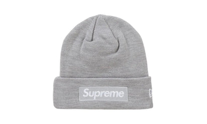 Supreme Supreme New Era Box Logo Beanie (FW24) Heather Grey - widok główny z boku - Akcesoria