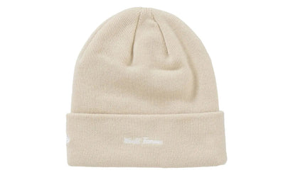 Supreme New Era Box Logo Beanie (FW24) Stone - widok z drugiego boku - Markowe dodatki