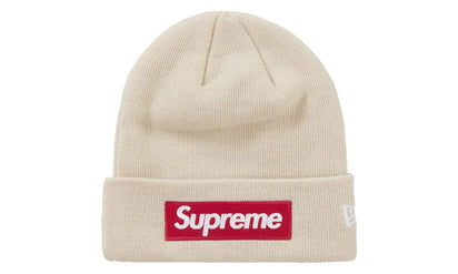 Supreme Supreme New Era Box Logo Beanie (FW24) Stone - widok główny z boku - Akcesoria