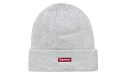 Supreme New Era S Logo Beanie (FW24) Heather Grey - widok z drugiego boku - Markowe dodatki