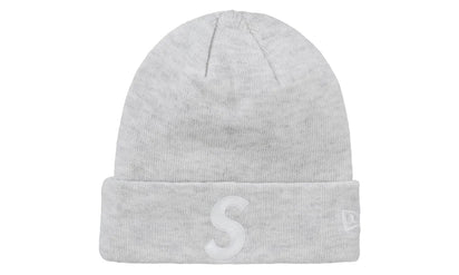 Supreme Supreme New Era S Logo Beanie (FW24) Heather Grey - widok główny z boku - Akcesoria