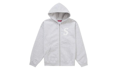 Supreme Supreme S Logo Zip Up Hooded Sweatshirt (FW24) Ash Grey - widok główny z boku - Streetwear